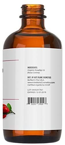 Rosehip Oil for Face & Skin - Organic Cold Pressed 4oz | Pure Rosehip Seed Oil for Facial & Gua Sha Massage