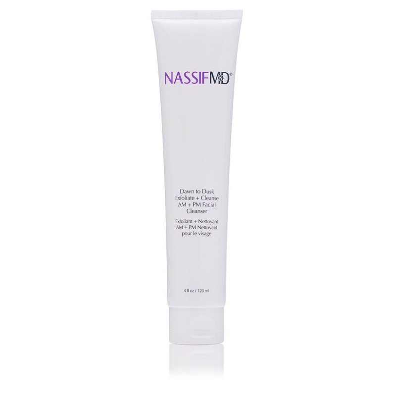 NassifMD Exfoliating Facial Cleanser - Gentle Daily Scrub for Radiant Skin | 6 oz