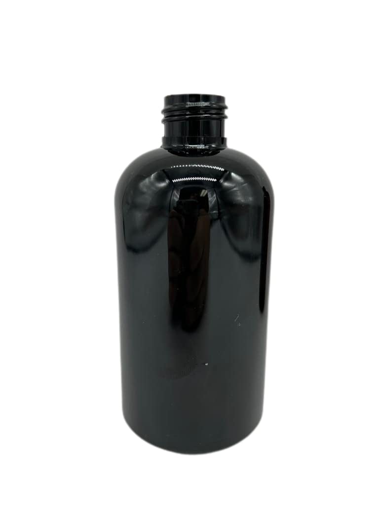 Natural Farms 8 oz Black Boston Plastic Bottles -12 Pack Empty Bottle Refillable - BPA Free - Essential Oils - Aromatherapy | Black Twist Top Cap - Made in the USA