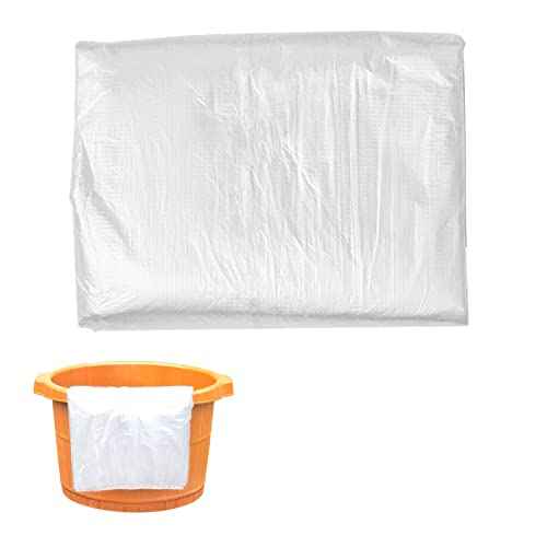 100 Pcs Disposable Foot Tub Liner Portable Bath Basin Bags,Plastic Foot Bath Basin Pedicure Liners,Thin Large Sanitary and Odorless Plastic Liners bags for Foot Soak Bath Pedicure Spa Hotel Home Use