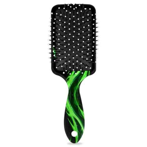 Green Dragon Hair Brush for Kids Girls Boys, Wet Dry Detangling Hair Brush Soft Bristle Hair Brushes Paddle Hairbrush for All Hair Types Women Men