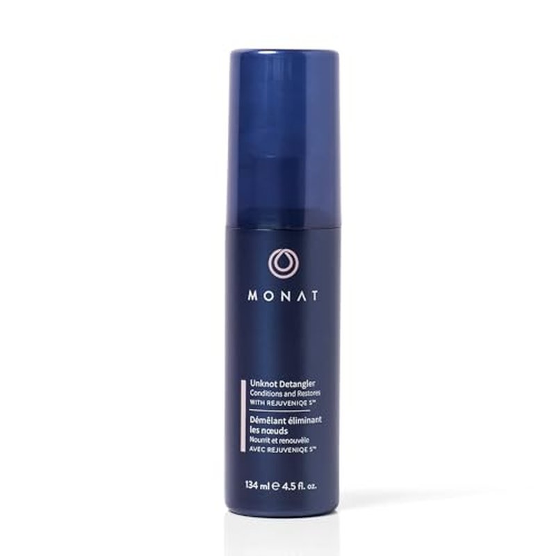 MONAT Unknot Detangler Infused with Rejuveniqe¢ç S - Lightweight, Anti Frizz Hair Detangler Spray Leaving Strands Soft and Knot-free. Safe for Color-treated Hair. -Net Wt. 134 ml / 4.5 fl. oz.