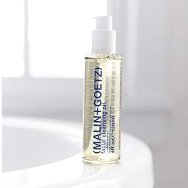 Malin + Goetz Facial Cleansing Oil, 4 Fl. Oz. - 2-in-1 Makeup Remover & Face Cleanser, Facial Skin Care Products, All Skin Types, Vegan & Cruelty-Free