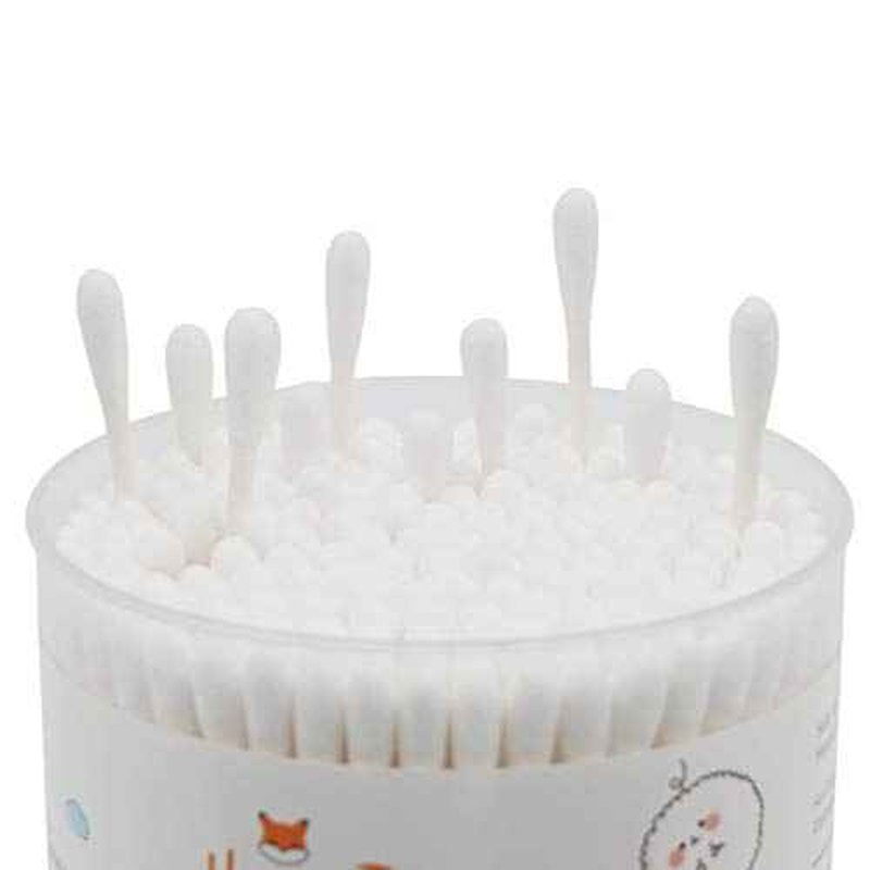Cotton Swabs Precision Pointed - 800 Count Pointy Organic Cotton Buds Double Side Tightly Wrapped Cotton Tips Paper Stick Soft Gentle Lint-Free Cruelty-Free, Pointy & Round (White)