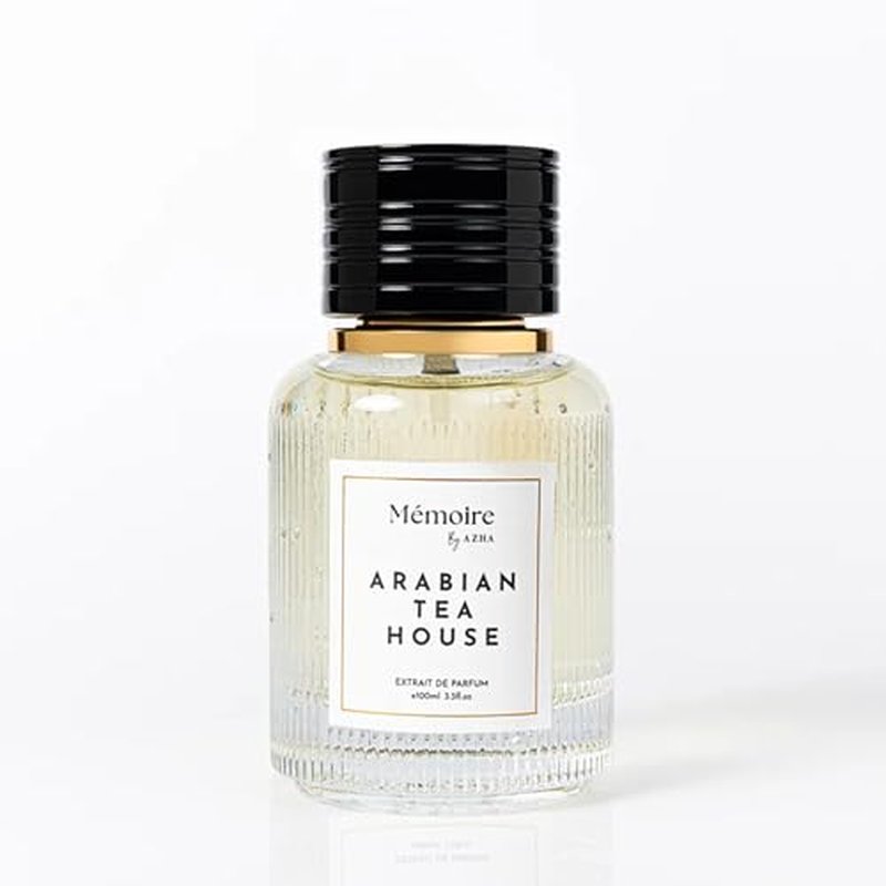 Azha Arabian Tea House Long Lasting Arabian Perfumes for Women ? Extrait De Parfum 100 ML (3.4 OZ) - Elegant Ladies Perfume with Saffron, Jasmine and Vanilla Notes - Elegant Gift for Women