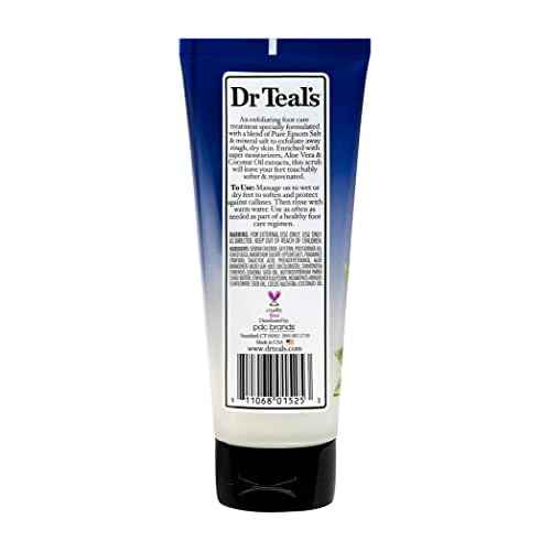 Dr. Teal's Gentle Exfoliant Foot Scrub With Epsom Salt 6 Ounce