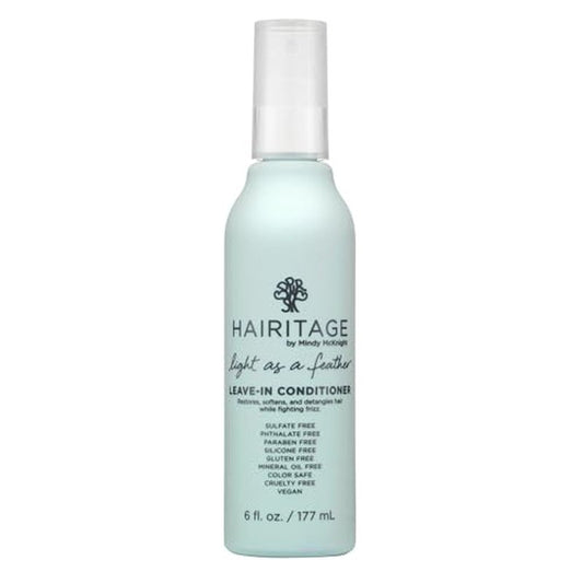 Hairitage Detangling Leave-in Conditioner Spray - Leave In Hair Treatment for Dry Damaged + Curly, Fine, Wavy, Frizzy Hair - Lightweight Formula - Sulfate Free - Cherry + Amber Scent, 6 Fl oz