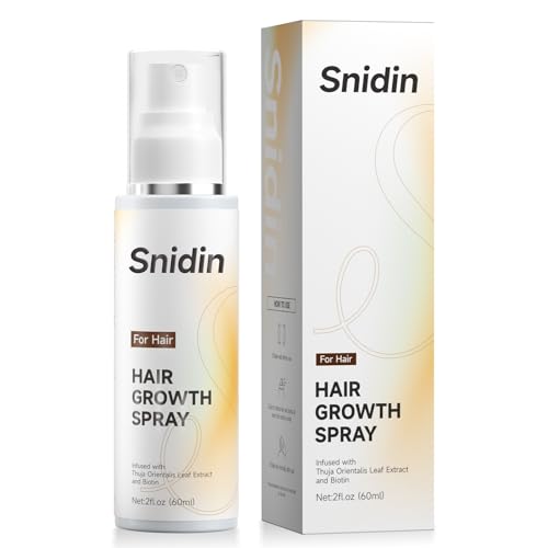 Hair Growth Spray, With Rosemary Oil and Biotin, Non-Greasy, Helps Prevent Hair Thinning & Hair Loss, for Scalp, 60ml Bottle