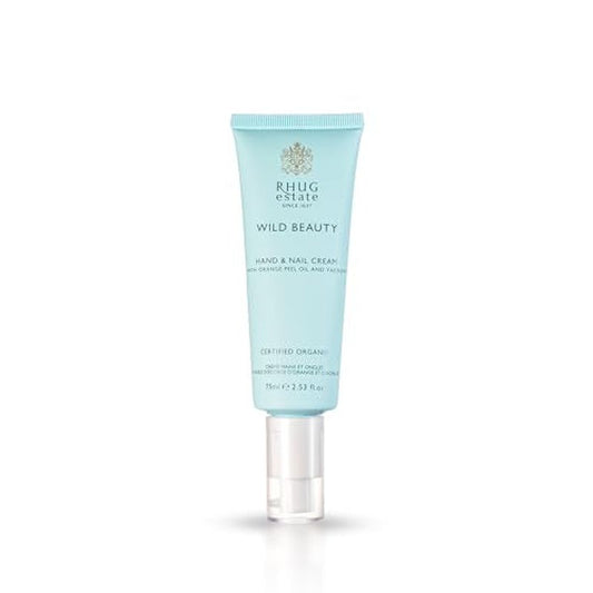 Rhug Wild Beauty - Hand & Nail Cream with Orange Peel Oil and Yarrow | Nourishing Moisturizer for Hands | 75ml | Made in the UK