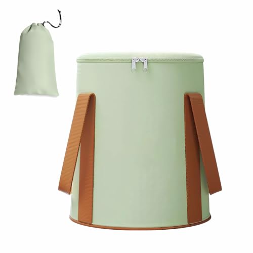 25L Collapsible Bucket Foot Bath Basin£¬ Multifunctional Portable Foot Bath Tub Bag with Handles,Travel Outdoor Camping Portable Foot Soaking Spa Bucket (Green)