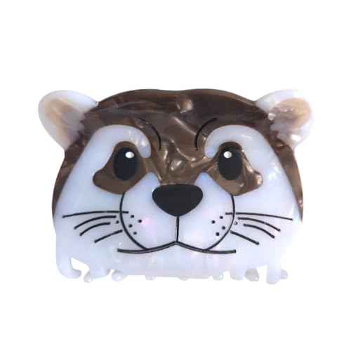 Novelty Bank Beaver Hair Clip,Acetate Claw Clips,Cute Hair Clips for Women,Otter Claw Clip