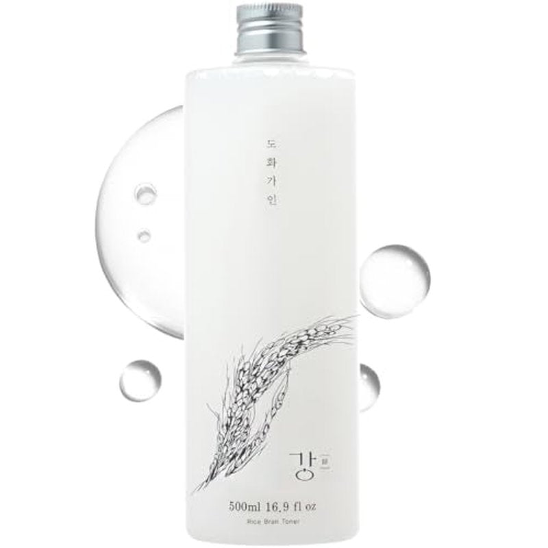 Gentle Rice Bran Toner Korean for Face (Tone, Rejuvenate & Moisturize) - Hydrating Vegan with Hyaluronic Acid - Rice Bran Extract (16.9 Fl oz)