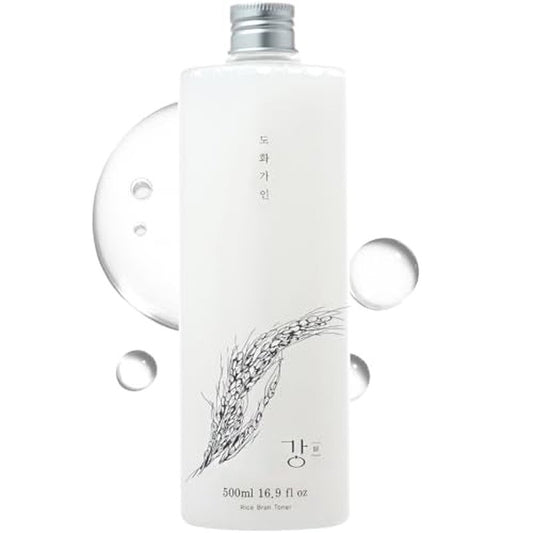 Gentle Rice Bran Toner Korean for Face (Tone, Rejuvenate & Moisturize) - Hydrating Vegan with Hyaluronic Acid - Rice Bran Extract (16.9 Fl oz)