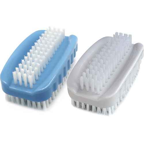 Nail Brush for Cleaning Fingernails Two Sided Hand Fingernail Scrub Brush Soft Stiff Nylon Bristles Nail Scrubber Brushes for Men Women Kids,2 PCS