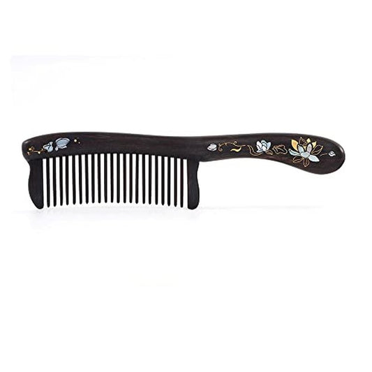 TAN MUJIANG Wooden Comb Hair Care Luxury Set Comb Anti-static Lotus Word