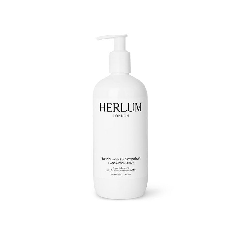 Murumuru Butter Hand & Body Lotion - Lightweight, Fast-Absorbing Formula | Vegan Grapefruit & Sandalwood Scent, 500ml