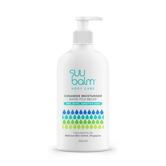 Suu Balm Intense Itch Relief Cream, Anti Itch Lotion for Sensitive Skin, Eczema, Psoriasis & Extreme, Very Severe & Dry Skin, Derm Formula, Menthol & Ceramides, 11.83 fl oz