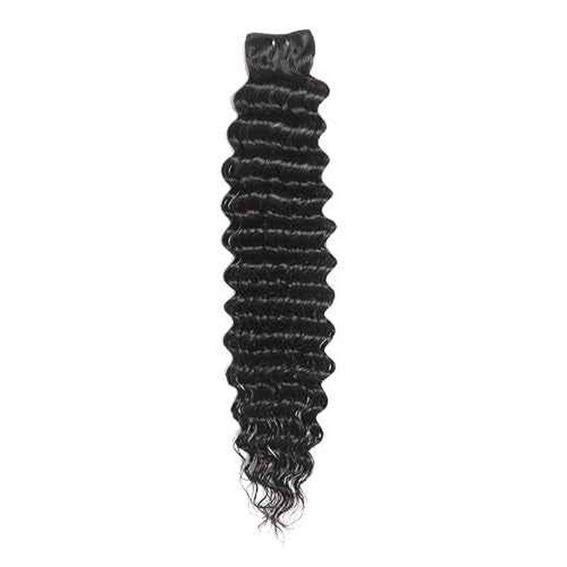 Human Hair Bundles One Bundle 12A Brazilian Virgin Human Hair Wet and Wavy Bundles 22 Inch 100% Unprocessed Deep Curly Weave Human Hair Extensions Natural Black Remy Hair Bundles