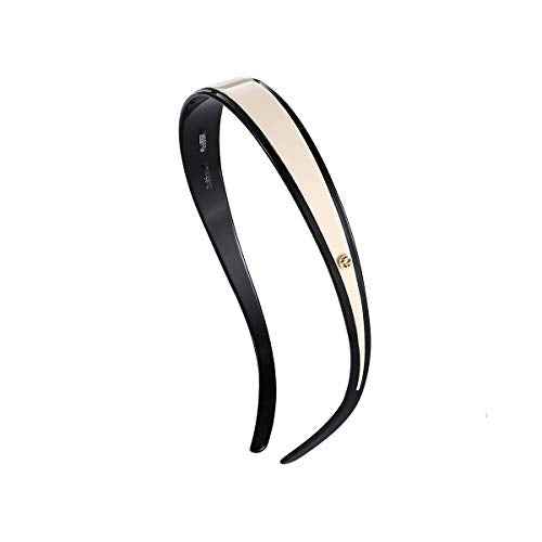 EVITA PERONI Headband Designed for Glasses Black and Off White Head Bands for Women's Hair Fashion Comfortable No Headache Hair Band Non-slip, No Stress