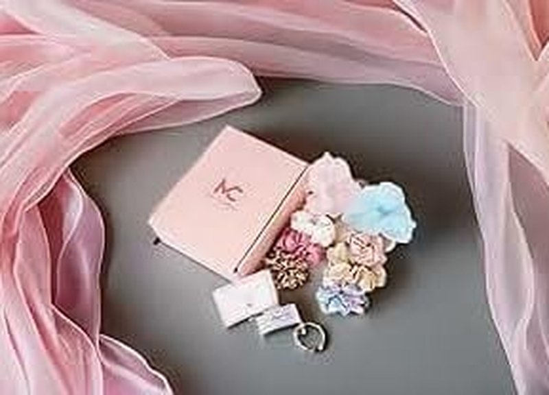 Luxury Hair Accessories Gift Box - Scrunchie Set with Earrings & Hair Pins | Perfect Birthday, Valentine's, Anniversary Gift for Women