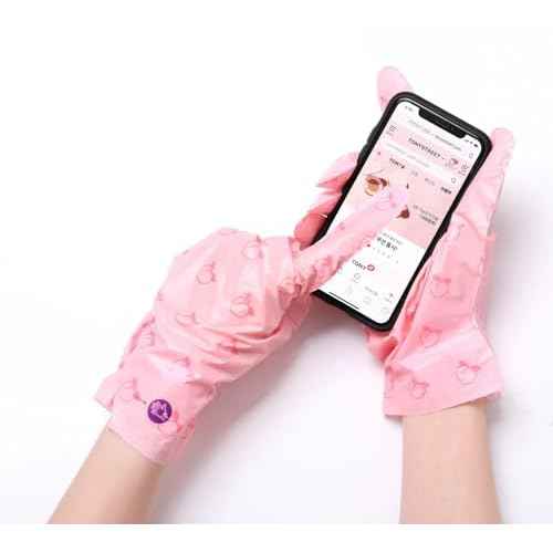 TONYMOLY I¡¯m Lovely Peach Hand Mask ? Hydrating & Moisturizing Korean Hand Treatment Gloves with Peach, Plum & Honeysuckle Extracts ? Phone Screen Friendly, 5pk