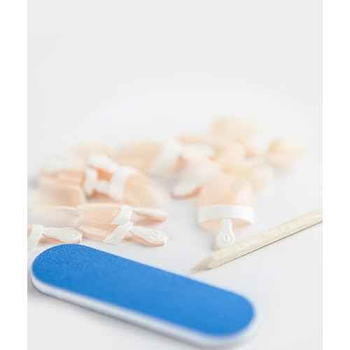 Kiss Everlasting French Nail Manicure, Chip-Free with Flexi-Fit Technology, Real Short, "Endless", Nail Kit with Pink Nail Glue (Net Wt. 2 g / 0.07oz.), Mini File, Manicure Stick, and 28 Fake Nails