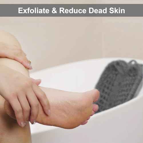 BESKAR Shower Foot Scrubber Mat with Non-Slip Suction Cups, Foot Spa Brush for Cleaning & Exfoliating Your Feet No Bend, Foot Points Reflexology Mat for Relax Your Feet