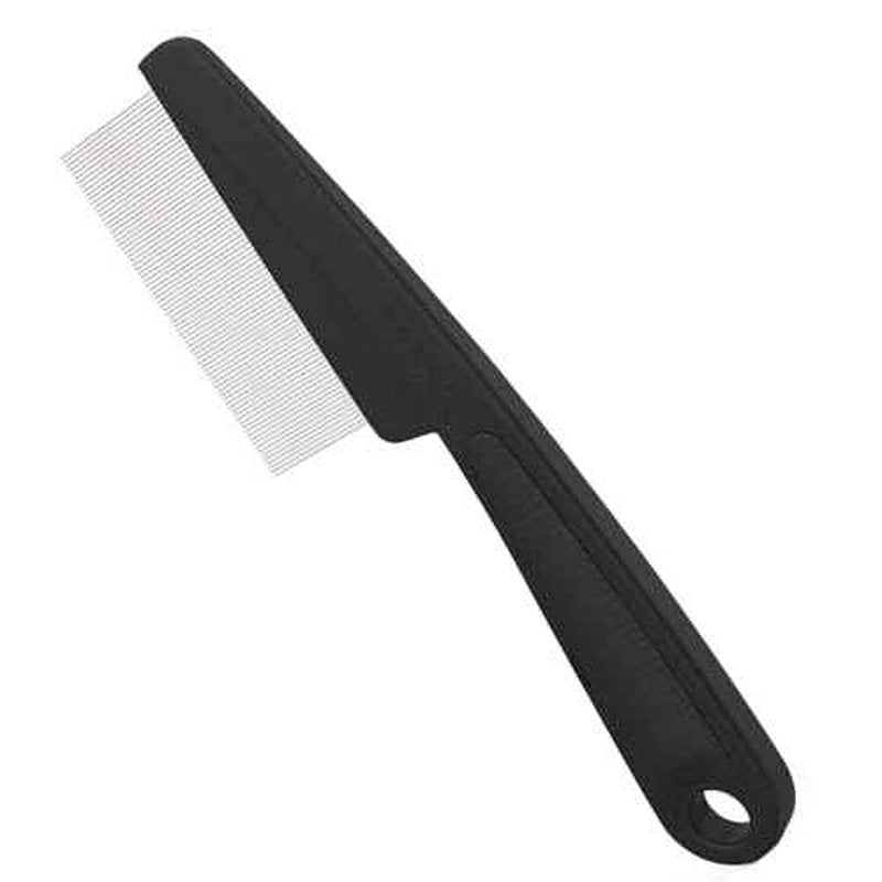 Dandruff Comb Fine Tooth Scalp Detox Comb Lice for Women, Men & Kids Stainless Steel Scalp Detoxing, Sweep & Massage Hair Brush Tool for Hair Care (Black 1PC)