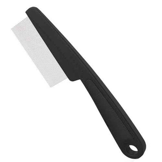 Dandruff Comb Fine Tooth Scalp Detox Comb Lice for Women, Men & Kids Stainless Steel Scalp Detoxing, Sweep & Massage Hair Brush Tool for Hair Care (Black 1PC)