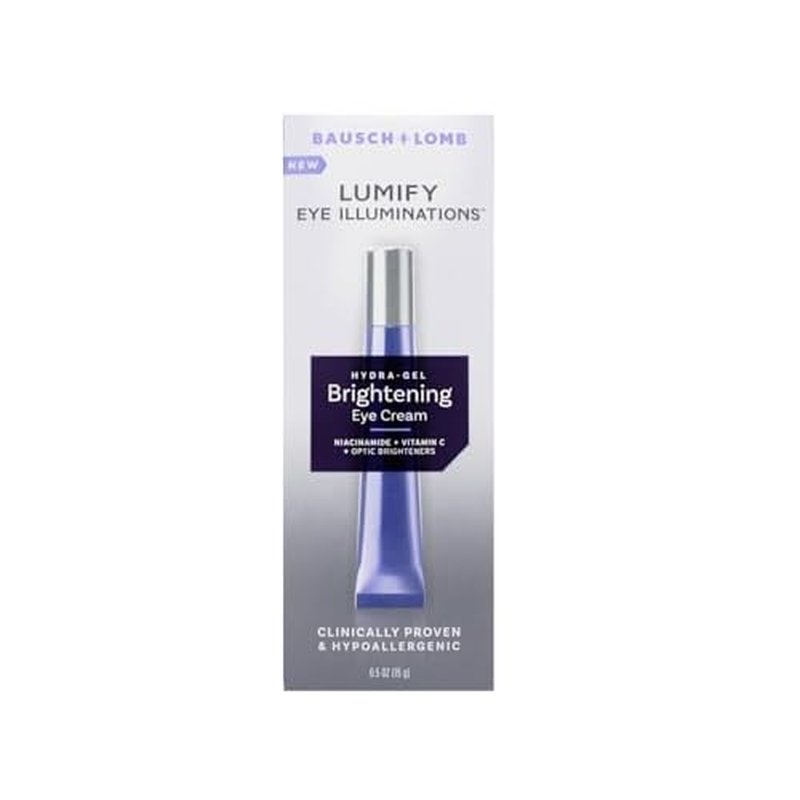 Lumify Redness Reliever Eye Drops 0.25 fl oz and Lumify Brightening Cream 0.5 fl oz, Hypoallergenic Eye Care Bundle