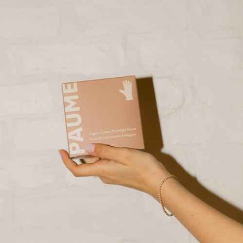 PAUME Overnight Hydration Gloves, 100% Organic Cotton, Ideal for Dry and Cracked Hands, Deliver Healing and Moisturizing Benefits, 1 Pair