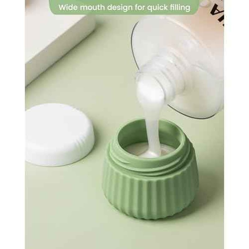 Travel Containers for Toiletries 4 Pack, TSA Approved Travel Size Toiletries, With Clear Bag Leak Proof Silicone Jars, Creams Jars Carrying Small Items