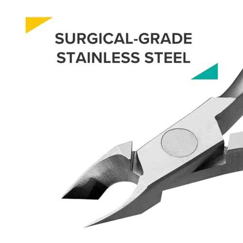 Rui Smiths Professional Cuticle Nippers | Precision Surgical-Grade Stainless Steel Cuticle Trimmer, French Handle, Single Spring, 4mm Jaw (Quarter Jaw)