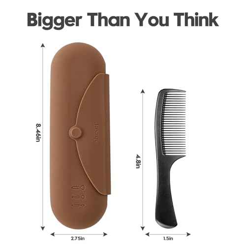 Silicone Makeup Brush Holder£¬Travel Makeup bag-Soft Portable Cosmetic Face Brushes Holder£¬Large Travel Makeup Brush Case with Anti-Fall Out Magnetic Closure