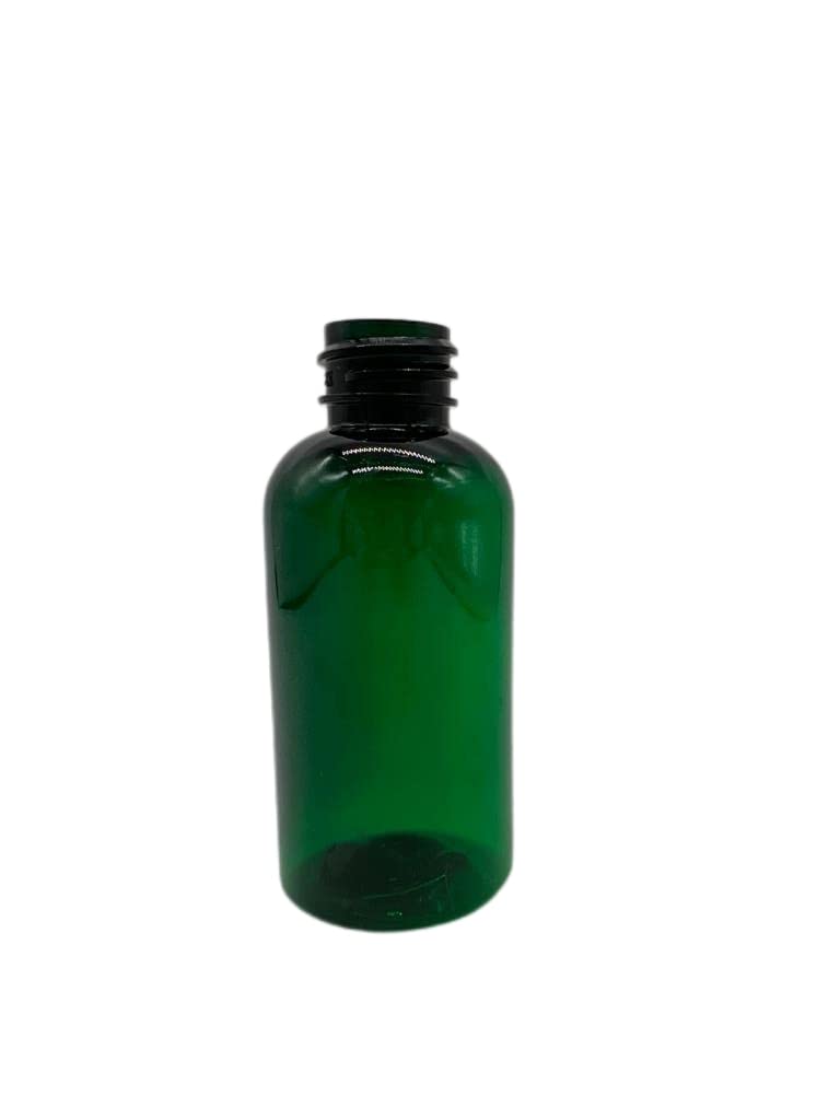 Natural Farms 2 oz Green Boston Bottles - 24 Pack Black Twist Open-Close Cap