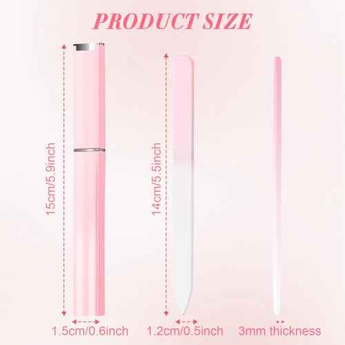 NICEMOVIC 6 Pack Glass Nail File for Natural Nails, Stocking Stuffers for Teen Girls Women Adults, Eater Valentines Birthday Christmas Gifts for Teens Girl Grandkids Mom Wife Her, Nail File and Buffer