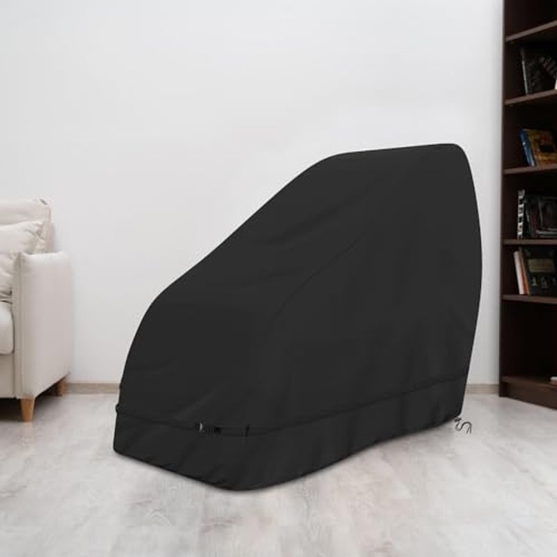 Roasivi Massage Chair Cover Waterproof Massage Chair Full Body Protector Zero Gravity Armchair Cover 420D Oxford Fabric with Drawstring and Buckle 63"L x 39.5"W x 55.5"H Black