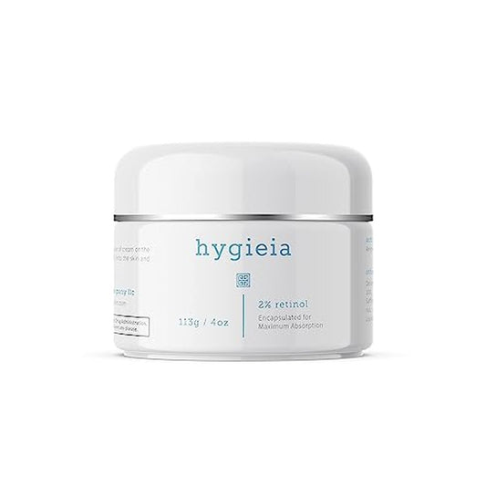 Hygieia + Encapsulated 2% Retinol Cream, 4oz ? Liposomal Anti-Wrinkle Cream for Face, Neck & Body ? Fast & Deep Cellular Absorption ? Day or Night Cream for Firming, Lifting & Repairing Aging Skin