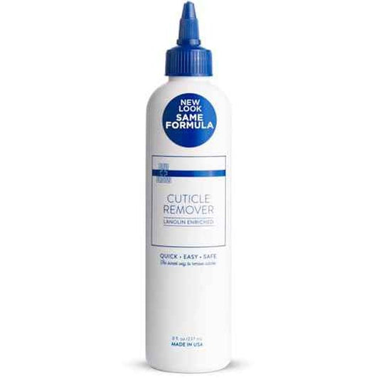 Cuticle Remover & Softener Liquid for Nails ? Blue Cross Professional Nail Care with Lanolin, Hydrating Treatment for Dry Cuticles & Hangnails, Made in USA, 8oz