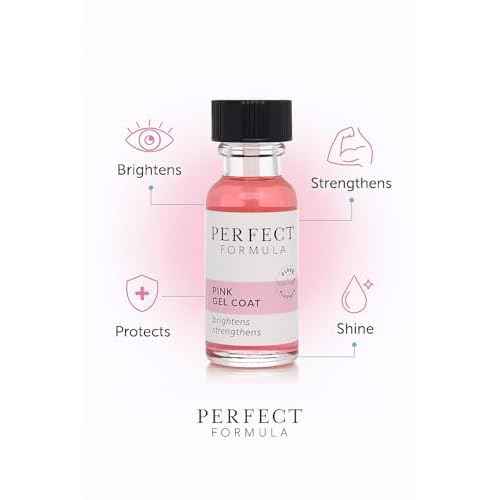 Perfect Formula Pink Gel Coat - Nail Strengthener and Strengthening Polish for Women, Extra Strong Nail Hardener, Keratin Treatment for Damaged Fingernails