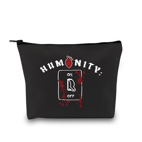 Vampire Show Inspired Gift Humanity Switch Off TVD Zipper Pouch Makeup Bag Gift for Vampire Fans (Humanity Bag)