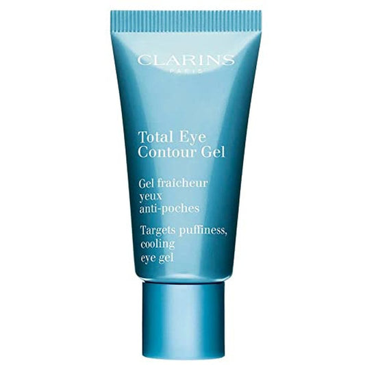 Clarins Total Eye Contour Gel | Cooling Eye Gel | Visibly Reduces Dark Circles and Puffiness | Refreshes, Hydrates and Soothes | Blend Of Natural Ingredients | All Skin Types | 0.6 Ounces