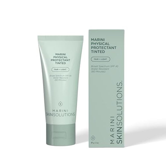 Physical Protectant Tinted - Fair to Light - Broad-Spectrum SPF 45 Sunscreen - Water Resistant (80 Minutes) - All Skin Types - Cruelty Free - Made in the USA - 2 oz