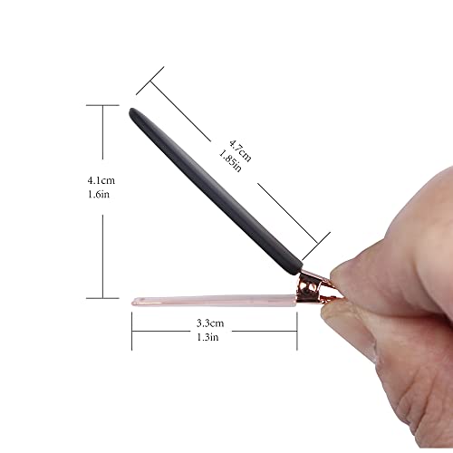 minihope 12 pieces No Bend Hair Clips, No Crease Curl Pin Clips for Makeup Application£¬2022 style, non-slip.Hair won't get caught between plastic attached to metal. (Morandi)¡¦