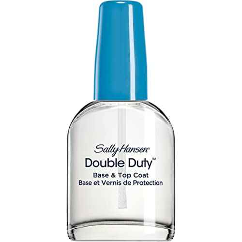 Sally Hansen Double Duty¢â, Base and Top Coat, Quick Dry, Long Lasting, Streak-Free Shine, Clear Nail Polish