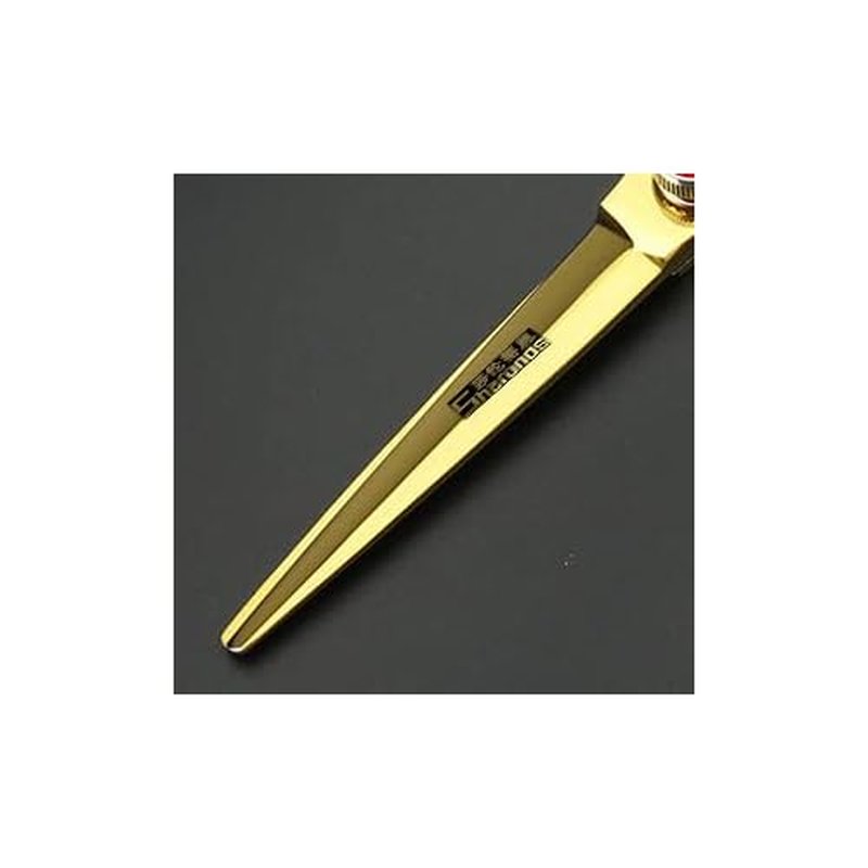 6 inch /7 inch salon professional salon scissors salon hairdresser hair cutting hairstyle pruning tools Japan 440c high hardness stainless steel golden (6 inch 2pcs)