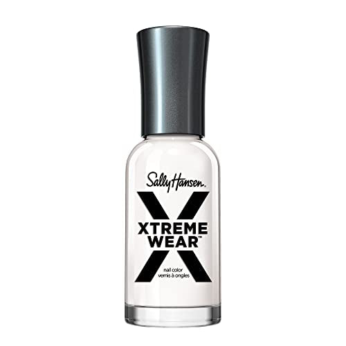Sally Hansen Xtreme Wear, White On, Long Lasting, Chip Resistant, Semi Opaque, Shiny White Nail Polish