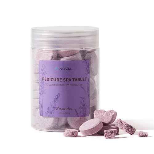 NOVAL Pedicure Spa Tablet - Fast Dissolving, Gentle & Portable Foot Soak for Softening Calluses & Hydrating Skin, Lavender Scent