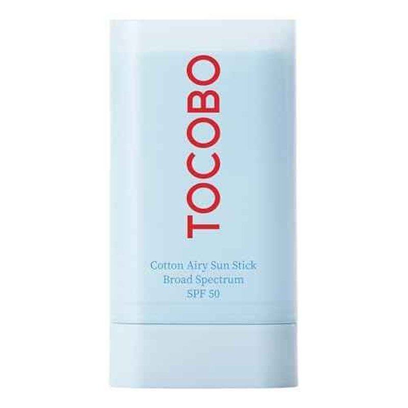 Cotton Airy Sun Stick SPF 50 Broad Spectrum Korean Matte Sunscreen Stick for Face - Travel Size Sebum Control Sunblock -Vegan, Lightweight, Non-Sticky 0.67 oz