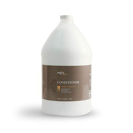 Zogics Organics Conditioner ? Organic Conditioner for Hair, Hydrating Deep Conditioner with Natural Ingredients like Honey Powder, Aloe Vera, Avocado, and Jojoba (Honey Coconut, 1 Gallon)